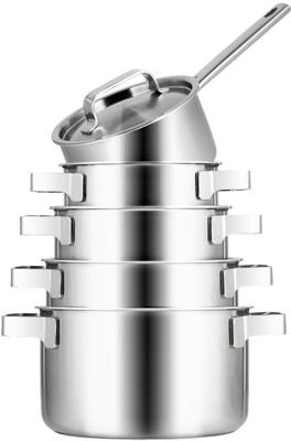 Sola Pannenset Ruby - RVS - Kookpan ø 16, 18, 20, 24 cm & Steelpan ø 16 cm - Inductie geschikt - 5 Delig