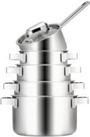 Sola Pannenset Ruby - RVS - Kookpan ø 16, 18, 20, 24 cm & Steelpan ø 16 cm - Inductie geschikt - 5 Delig - thumbnail