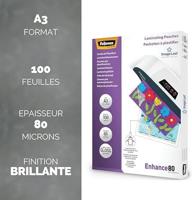 Fellowes Lamineerfolie DIN A3 80 micron glanzend 100 stuk(s) - thumbnail
