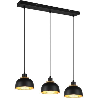 Moderne LED Hanglamp - 3-Lichts Mat Zwart E27 Fitting Aluminium