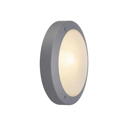 SLV buiten wandlamp Bulan - zilvergrijs/glas gesatineerd