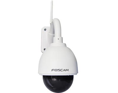 Foscam FI9828W WLAN IP-camera voor buiten (3x zoom lines, 1.3 megapixel, 21 nachtzicht IR-LED, PAN,Tilt, HD) wit