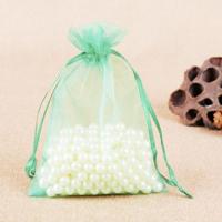 100 PCS geschenk zakken sieraden organza zakje bruiloft verjaardag partij drawable zakjes Gift Bag grootte: 10x15cm (licht groen) - thumbnail