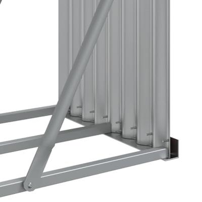 Haardhoutopslag 300x45x100 cm gegalvaniseerd staal bruin - thumbnail