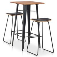 3-delige Barset staal zwart - thumbnail