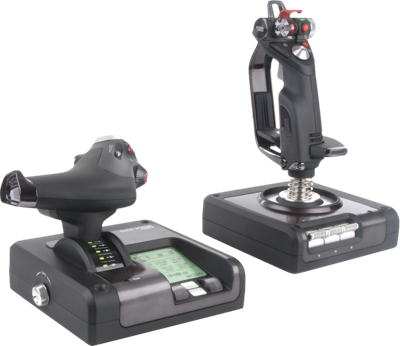 Logitech G Flight Control System Zwart, Zilver USB 2.0 Vluchtsimulator Analoog/digitaal PC