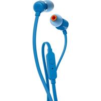 JBL Tune 110 In-ear hoofdtelefoon met knoopvrije platte bandkabel en microfoon in blauw - voor grenzeloos muziekgenot met de Pure Bass Sound technologie - thumbnail