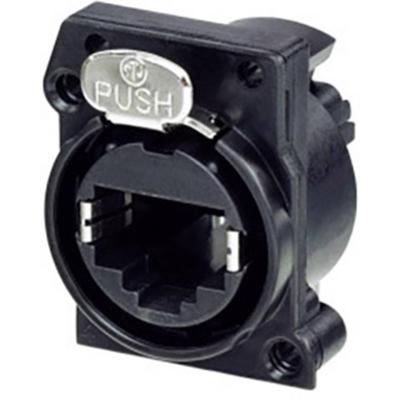 Neutrik Chassisbus NE8FAH-C5-CON Bus, inbouw horizontaal Aantal polen (sensoren) 8P8C Zwart 1 stuk(s)