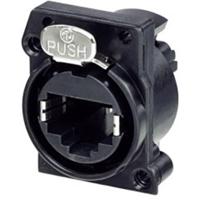 Neutrik Chassisbus NE8FAH-C5-CON Bus, inbouw horizontaal Aantal polen (sensoren) 8P8C Zwart 1 stuk(s) - thumbnail