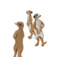 Safari speelset Good Luck Minis stokstaartjes 2,5 cm 192 delig - thumbnail