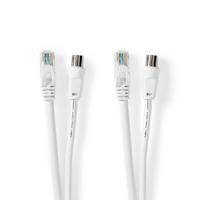 Coax- / CAT6-Combinatiekabel | Met Connectoren | 3,0 m - thumbnail