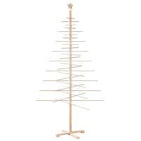 VidaXL Kerstdecoratie kerstboom 210 cm massief grenenhout - thumbnail