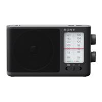 Sony ICF-506 draagbare robuuste analoge radio (retro design, vol geluid, AC-voeding of batterijvoeding, draaggreep) zwart - thumbnail