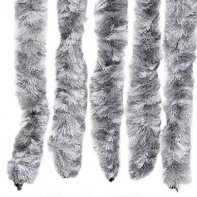 VidaXL Vliegengordijn 100x220 cm chenille wit en grijs