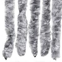 VidaXL Vliegengordijn 100x220 cm chenille wit en grijs - thumbnail