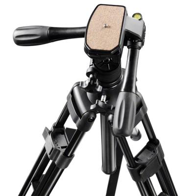 Walimex VT-2210 Tripod 1/4 inch Werkhoogte: 78 - 188 cm Zwart Incl. tas