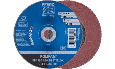 PFERD TOOLS 67608185 PFF 180 A 80 SG STEELOX Lamellenschijf Diameter 180 mm Boordiameter 22.23 mm RVS, Staal 10 stuk(s) PFERD TOOLS 67608185 PFF 180 A 80 SG STEELOX Lamellenschijf Diameter 180 mm Boordiameter 22.23 mm RVS, Staal 10 stuk(s)