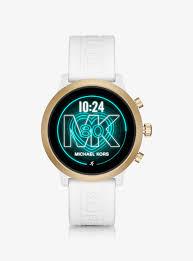 Horlogeband Smartwatch Michael Kors MKT5071 Silicoon Wit 20mm