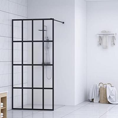 VidaXL Inloopdouchewand 90x195 cm transparant gehard glas