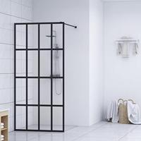 VidaXL Inloopdouchewand 90x195 cm transparant gehard glas - thumbnail