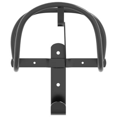 VidaXL Hoofdstelhouder wandgemonteerd ijzer zwart