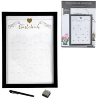 Gastenboek vingerafdruk met glitters en stift 45 cm | 6 stuks - thumbnail