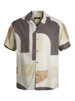 J&j Premium Jprblacarnaby Print Resort Shirt S/s 12255977 Overhemd Tannin Relaxed Fit - thumbnail