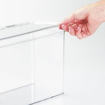 iDesign - Opbergbox met Deksel, 34.3 x 14.6 x 17.8 cm, Stapelbaar, Kun
