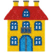 Hama strijkkralenbordje - huis - thumbnail