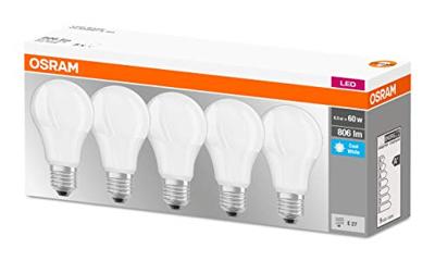 OSRAM HOMELIGHTING 4058075152632 LED-lamp Energielabel F (A - G) E27 Peer 8.5 W = 60 W Koudwit (Ø x h) 60 mm x 112 mm Niet dimbaar 5 stuk(s) OSRAM HOMELIGHTING 4058075152632 LED-lamp Energielabel F (A - G) E27 Peer 8.5 W = 60 W Koudwit (Ø x h) 60 mm x 112 mm Niet dimbaar 5 stuk(s)