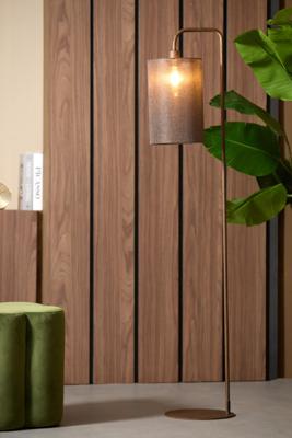 Light & Living Vloerlamp 'Donio' 155cm, kleur Bruin Light & Living Vloerlamp 'Donio' 155cm, kleur Bruin