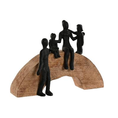 Decoratieve figuren Home ESPRIT Bruin Zwart Familie 26,5 x 9 x 20 cm Decoratieve figuren Home ESPRIT Bruin Zwart Familie 26,5 x 9 x 20 cm