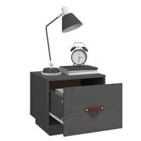 Nachtkastjes 2 st 40x34x35 cm massief grenenhout grijs - thumbnail