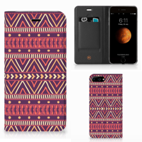 Apple iPhone 7 Plus | 8 Plus Hoesje met Magneet Aztec Paars - thumbnail