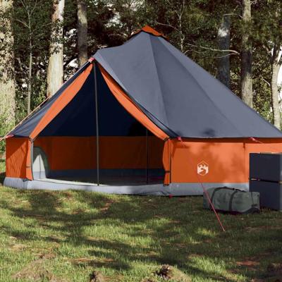 VidaXL Tipitent 6-persoons waterdicht grijs en oranje