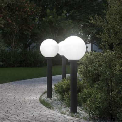 Bolderverlichting 3 stuks 80 cm Zwart IP44