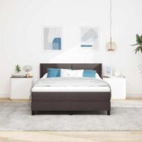 Boxspringbed met matras met matras Donkerbruin 160 x 200 cm - thumbnail