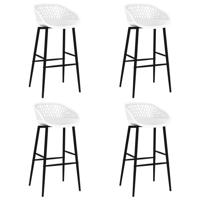 Barstoelen 4 st wit - thumbnail