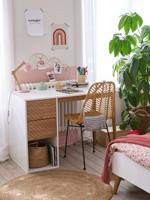 Bureau CHEVRONS-lijn wit/hout - thumbnail