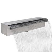 Waterval voor vijver/zwembad vierkant 45 cm RVS - thumbnail