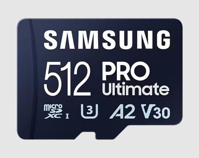 Samsung Pro Ultimate microSD card 512GB + USB-adapter Micro SD-kaart Blauw