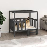 VidaXL Hondenmand 105,5 x 83,5 x 100 cm massief grenenhout grijs - thumbnail