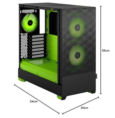 Fractal Design Pop Air RGB Green Core TG Clear Tint