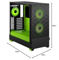 Fractal Design Pop Air RGB Green Core TG Clear Tint - thumbnail