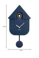 Wall Clock Modern Cuckoo Dark Blue - thumbnail