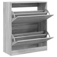 VidaXL Schoenenkast 80x34x96,5 cm bewerkt hout grijs sonoma eikenkleur - thumbnail