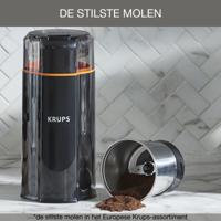 Krups GX3328 Silent Vortex Elektrische Koffiemolen Zwart/Oranje - thumbnail