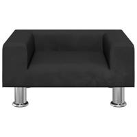 Hondenmand 50x40x26,5 cm fluweel zwart - thumbnail