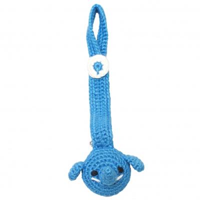 natureZOO fopspeenketting Mr. Elephant bamboestof 20 cm blauw