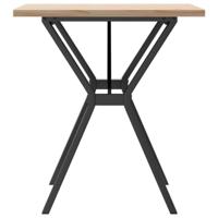 Eettafel Y-frame 70x70x75,5 cm massief grenenhout en gietijzer - thumbnail